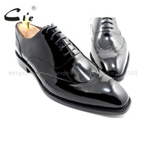 square toe wingtips bespoke men shoe custom handmade genuine calf leather outsol - £246.48 GBP