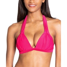 Rachel Roy Triangle Halter Bikini Top Size M Freesia Bright Pink New  - $24.70