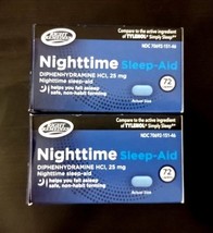 2-PACK Nighttime Sleep Aid Diphenhydramine HCI 25mg 144-Count Lot SAME-D... - $9.90