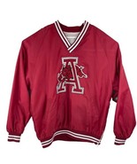 Vintage Arkansas Razorbacks Pullover Windbreaker Men&#39;s 2XL Embroidered H... - $50.65