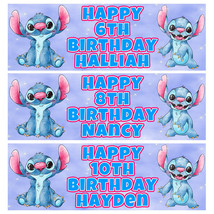 DISNEY STITCH Personalised Birthday Banner - Lilo & Stitch Birthday Party Banner - £4.01 GBP