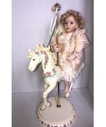 Collectible Porcelain Doll on a Porcelain Carousel Horse Read Description - $927.91 MXN