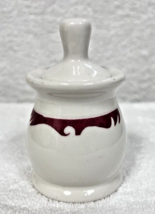 Vintage Restuarant Ware Mustard Condiment Jar w Spoon Attached to Lid Gr... - $19.80