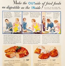 1934 Crisco Cooking Grease With 2 Recipes Advertisement Baking Ephemera  - $34.99