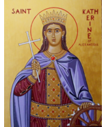 Orthodox icon of Saint Catherine of Alexandria  - £159.70 GBP+