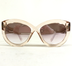 Tom Ford Sunglasses TF 577 72Z Clear Pink Round Frames with Pink Mirrored Lenses - £89.31 GBP