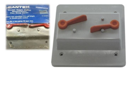 Cantex 5133331B Electrical Cover Rectangle PVC 2 gang For 2 Toggle Switc... - $15.84