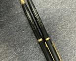 Vtg Black &amp; Gold Vital Ball Point Pen &amp; Pencil Engraved “Thinking Of you... - $11.88