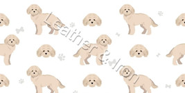 New Mini Poodle Light Brown Dog Pattern Vinyl Checkbook Cover - $8.75