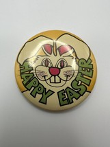 Vintage 2.25 inch CREEPY Happy Easter Bunny Pin BB2 - $12.62