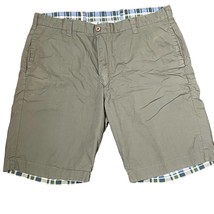 Olde School Men&#39;s 36 Reversible Shorts Flat Front Indian Madras Plaid Ar... - £15.51 GBP