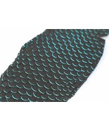 authentic Vegetable-Tanned Fish Skin Hide Leather Craft Supply Green Met... - $5.79