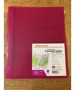 Office Depot Translucent 2-Pocket Folder With Fasteners Pink - €5,78 EUR