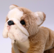RUSS Yomiko Classics Realistic Bulldog Brown and white 11&quot; Plush with Ne... - £10.11 GBP