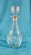 VTG 1960s Clear Cut Glass Decanter Liquor Bottle Diamond Pattern 11&quot; - £19.34 GBP