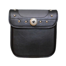 Vance Leather Black and Grey Studded Sissy Bar Bag - £37.83 GBP