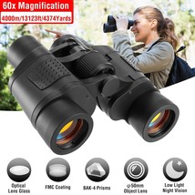 60X60 Day Night Vision Outdoor HD Binoculars Sports Hunting Telescope + Case - £36.76 GBP