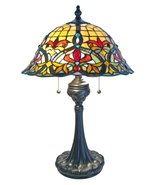 Fine Art Lighting Tiffany Style Handmade Stained Glass Colorful Table Lamp  - £221.00 GBP