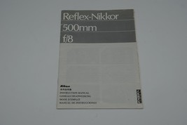 Nikon Reflex Nikkor Camera Lens 500mm f/8 Instructions Manual - £11.63 GBP