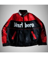 Marlboro Classics Jacket - Yamaha Red &amp; Black Leather Bomber Style - $278.92 CAD