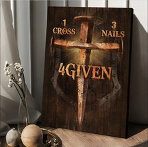 Unique cross Warrior painting 1 Cross 3 Nails 4 Given Jesus Canvas Jesus Poster - £18.27 GBP+