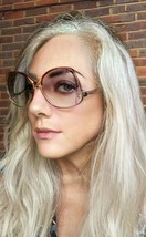 VTG 80s Diplomat Nicole  Big Lens Square Sunglasses Gradient Lens Hong Kong - £62.61 GBP