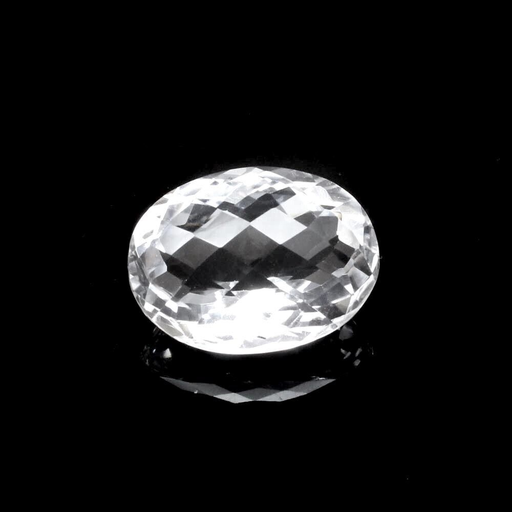 Primary image for 37.4Ct Natural Clear Crystal Quartz Oval Checker Fine Gemstone