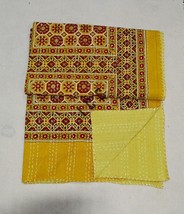 Cotton Kantha Quilt, Ajrakh Print Bedspread Boho Hippe Blanket Throw Multi Color - £47.75 GBP+