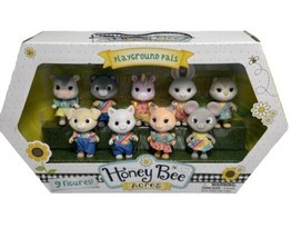 Honey Bee Acres Rainbow Ridge Pals Flocked Figure Set Of 9 New Cow Kitten Mouse - £14.20 GBP