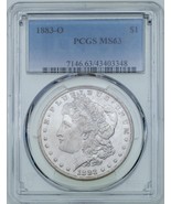 1883-O Silver Morgan Dollar Graded by PCGS as MS63 - $149.24