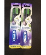2x Oral-B Tea Tree Soft Manual Toothbrush Remove Plaque RARE 2xpack 4 Total - $476.25 MXN