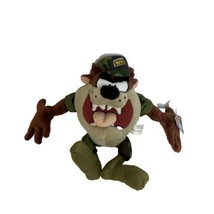 Looney Tunes Tazmanian Devil Taz Nanco Plush Doll Wearing Marine Camouflage Rare - $11.66