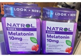 Pack of 2 - Natrol Melatonin 10 Mg Strawberry Flavor - 90 Gummies (180 T... - £15.56 GBP