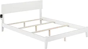 AFI Orlando Queen Traditional Bed with Open Footboard and Turbo Charger ... - $482.99