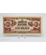 WWII Japanese Occupation 1 Gulden Banknote Indonesia 1942 Rare WWII Note... - $90.61 MXN