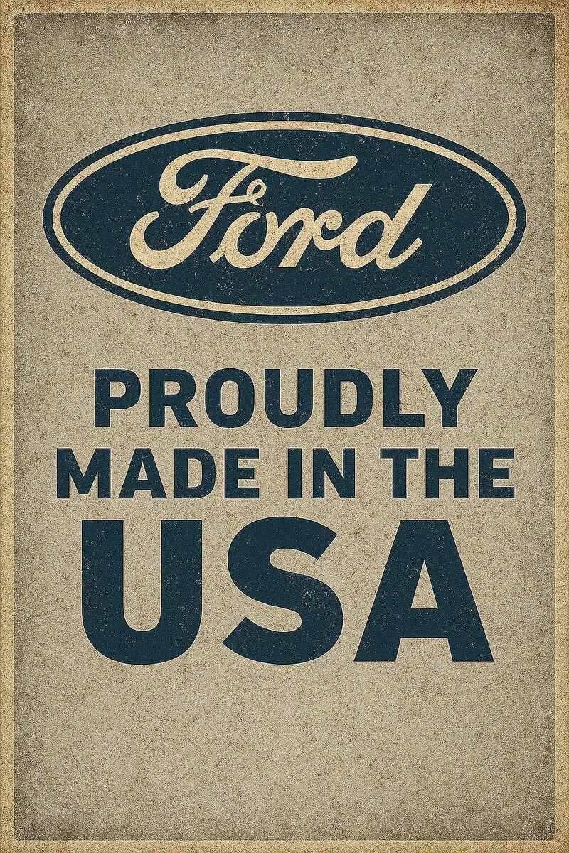 Ford USA Service  Genuine Parts Metal Sign 8x12in  Garage Car Mustang M - $24.74
