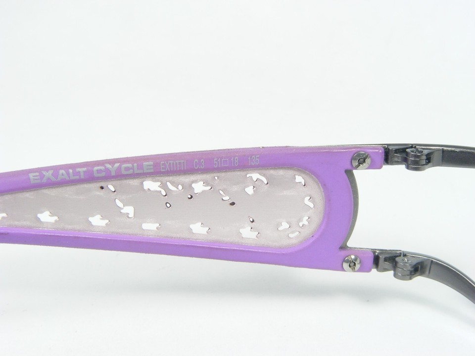 Exalt Cycle EXTITTI 3 GUNMETAL UNIQUE EYEGLASSES GLASSES FRAME 51-18-135mm Italy Item image 13