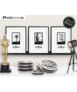 Set of 3 Movie Posters, The Fisher King Collection, Holy Grail, Pinocchio, Quote - $30.00 - $95.00