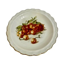 Vintage Winterling Market Leuthen Small Cherries Trinket Dish Coaster Ge... - $12.60