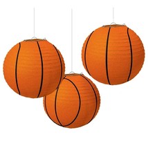 Basketball Paper Lanterns Birthday Party Decorations Paper 3 Pack New - £5.55 GBP