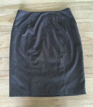 Coldwater Creek Pencil Skirt Size 8 Career Brown Tweed Zipper Pockets  - £27.24 GBP