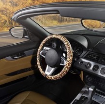 Cofit Leopard Print Steering Wheel Cover Hard  Size M 37cm-38cm (14.5 To... - $8.93