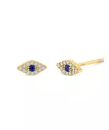 Pave Diamond Evil Eye Earrings - $12,544.06 MXN