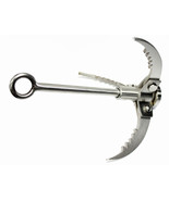 Gravity Stainless Steel Grappling Hook Folding w/ 3 Folding Claws Outdoo... - $38.18 CAD