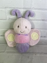 VTG Prestige Baby Butterfly Bug Crinkle Plush Stuffed Toy Pink Purple - £32.62 GBP