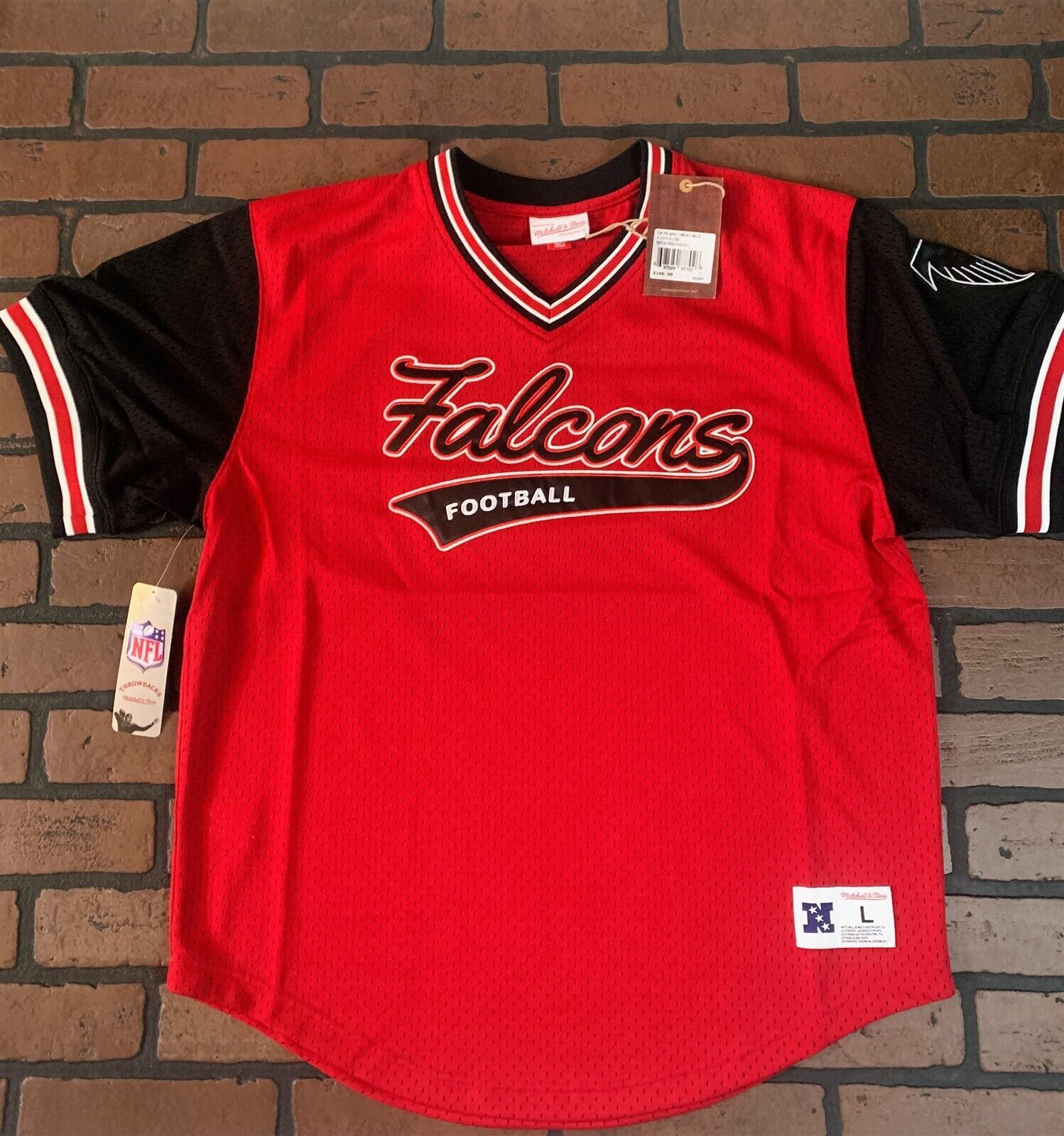 ATLANTA FALCONS Mitchell &amp; Ness Football Jersey ~Never Worn~ L XL 2XL - $50.00