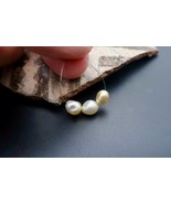 3pc Beautiful AA+ Burma  South Sea Cream Golden 5.3-6.2mm Cultured Pearls -  0.9 - $79.00