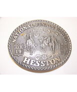 1989 NATIONAL FINALS RODEO BELT BUCKLE 7th EDITION ANIVERSARY SERIES HES... - $416.92 MXN