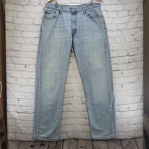 Levis 505 Jeans Mens Sz W36 L34 Light Wash Denim Regular Fit Straight  - £19.46 GBP
