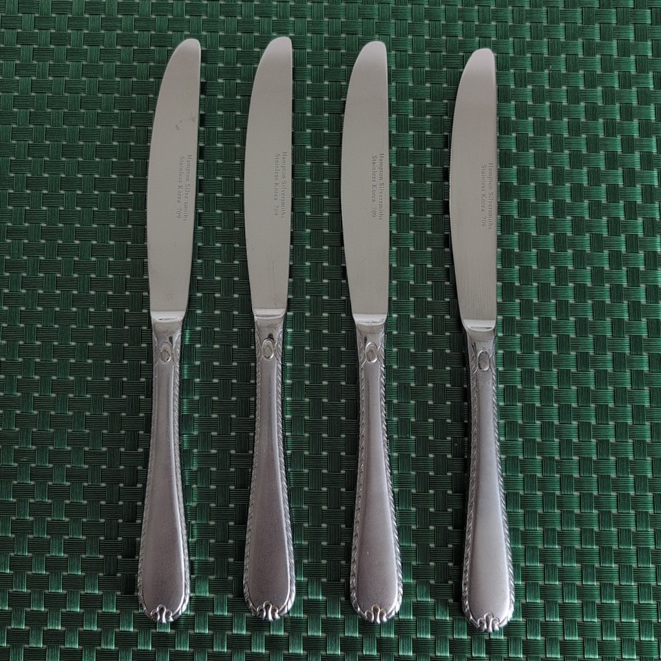 Hampton Silversmiths RACHELLE FROST Dinner Knives Set of 4 Stainless 18/... - $19.99